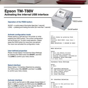 EPSON TM-T88V Thermal Receipt Printer - Görsel 5