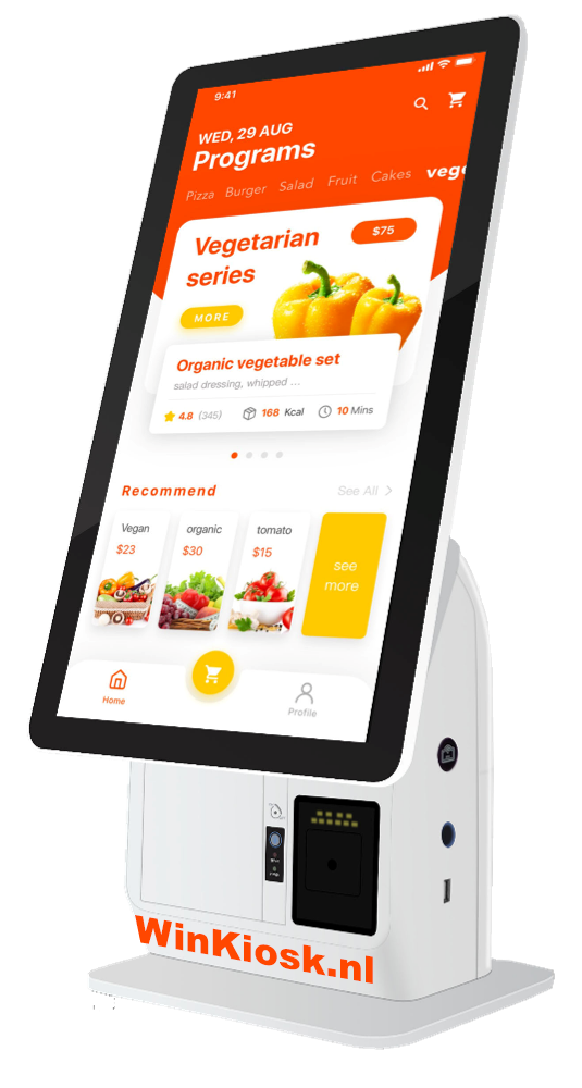 Self order kiosk horeca kassasysteem